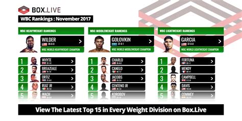 top boxing organizations|WBC Rankings & Boxing Champions .